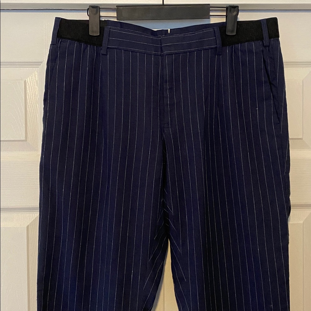 Cute Striped Cropped Straight Pants